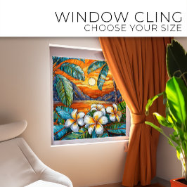 Sol da ilha laranja Arte de vidro retida