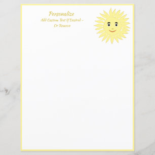 Sol de Verão brilhante e sorridente personalizado
