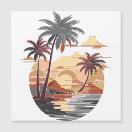 Sol havaiano com palmeira.