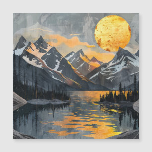 Sol ouro Sobre Montanhas Snowy - Boho Wilderness