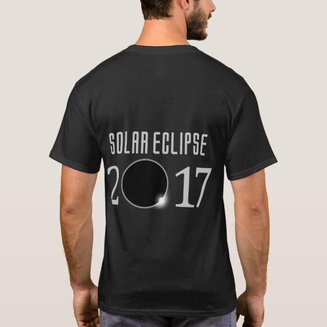 Solar Eclipse 2017 onde camisa (Verso)
