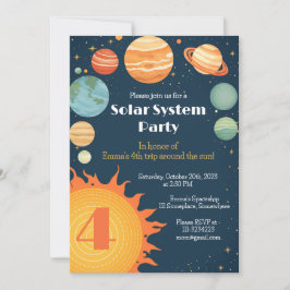 Solar system planetas convite ao aniversário de cr