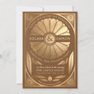 SOLARA III - Convite Dourado para Casamento Falso 
