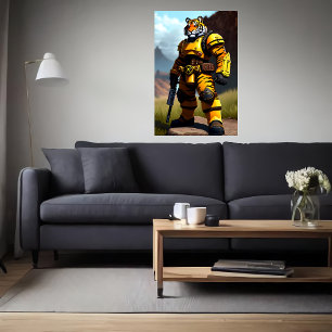 Soldado Antropomórfico   AI Art Poster
