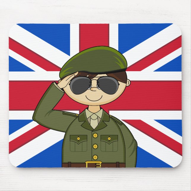 Soldado bonito Mousepad do exército britânico (Frente)