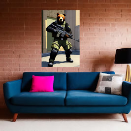 Soldado legal antropomórfico | AI Art Poster