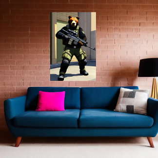 Soldado legal antropomórfico | AI Art Poster