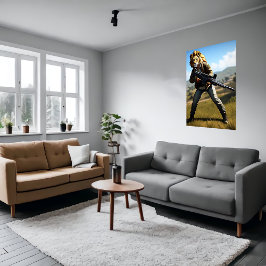 Soldado legal antropomórfico | AI Art Poster