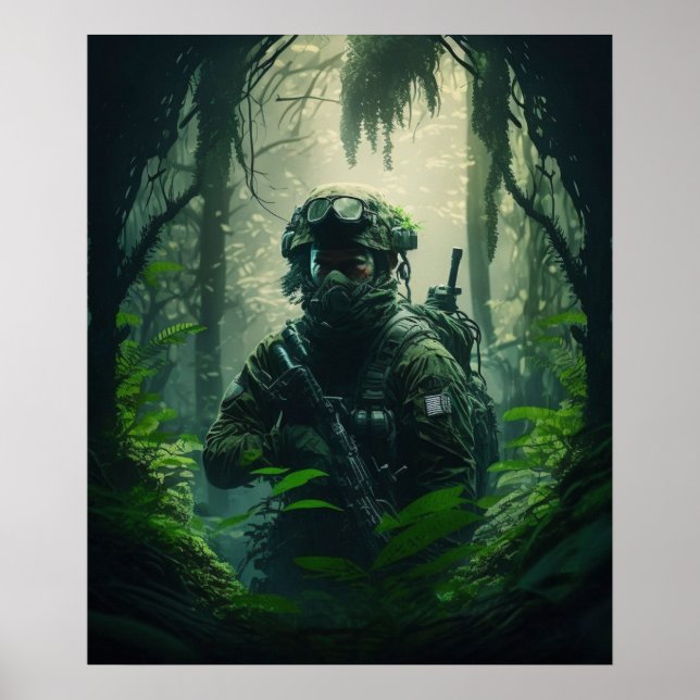 Soldado Militar de poster Art (Frente)