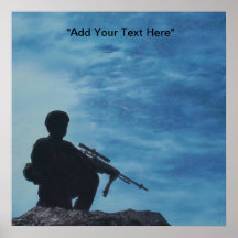 Soldado militar poster Personalizável