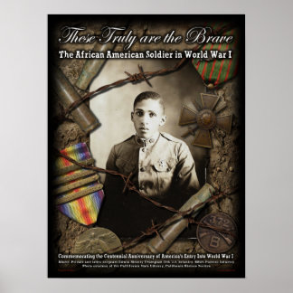 Soldados Afro-Americanos na Poster da Primeira Gue