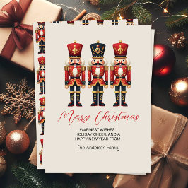 Soldados Nozes Felizes Cartões de natal de Natal
