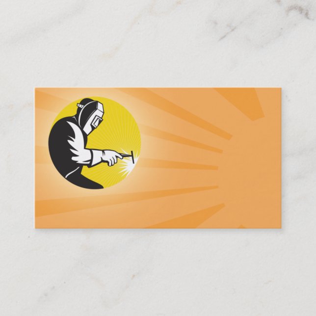 soldadura do soldador no cartão de visita do (Frente)