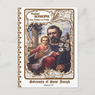 Solenidade do cartão postal personalizado Joseph