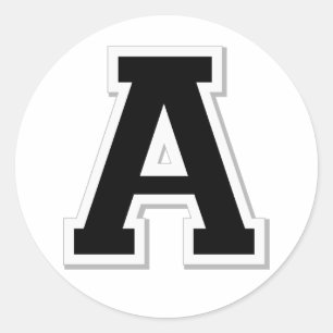 Soletre-o para fora a letra inicial A em etiquetas