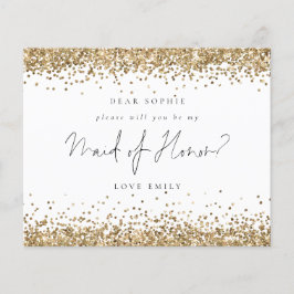 Solicitação de Madrinha de casamento de Glitter Do