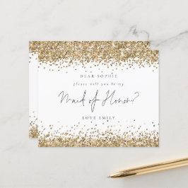 Solicitação de Madrinha de casamento de Glitter Do