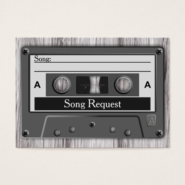 Solicitação de Música de Casamento de Fita Cassett (Frente)