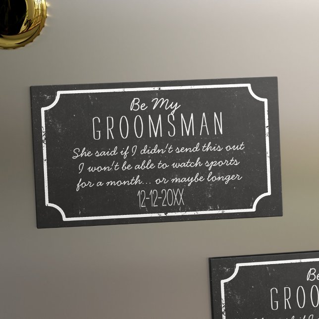 Solicitação de padrinho de casamento 25 Cartões de (if you have a lot of groomsmen - here's a 25 pack of mini proposal cards. Just add your details)