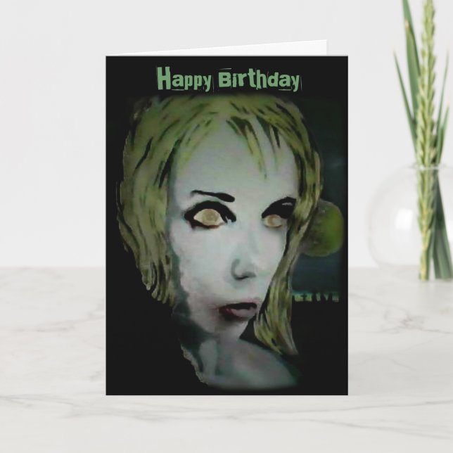 "Solitário Night Ghoul" num Cartão de Aniversário (Frente)