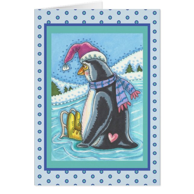 SOLITÁRIO PENGUIN CARTÕES DE NATAL CARD V FALTADO (Frente)