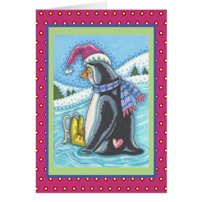SOLITÁRIO PENGUIN CARTÕES DE NATAL CARD V FALTADO (Frente)
