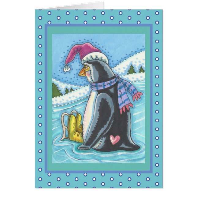SOLITÁRIO PENGUIN CARTÕES DE NATAL CARD V FALTADO (Frente)