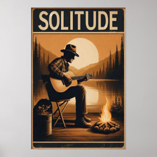 Solitude russa numa Poster de montanha