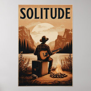 Solitude russa numa Poster de montanha