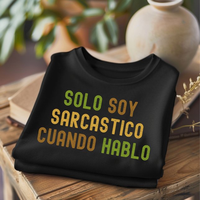 Solo Soy Sarcastico Afastou Camisa Espanhola (Criador carregado)