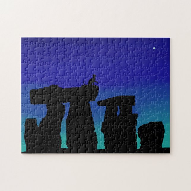 Solstício de inverno com Quebra-cabeça de serra co (Horizontal)