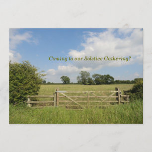 Solstício de verão que recolhe o convite