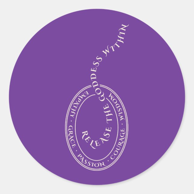 Solte os adesivos clássicos redondos da deusa (Frente)