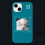 Solteiro de Cachorro Cachorro Cachorro Verde Teóri<br><div class="desc">Esta capa de telefone bonita apresenta Olive,  uma bela mistura de Labrador. Foto e inicial personalizáveis.</div>