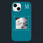 Solteiro de Cachorro Cachorro Cachorro Verde Teóri<br><div class="desc">Esta capa de telefone bonita apresenta Olive, uma bela mistura de Labrador. Foto e inicial personalizáveis.</div>
