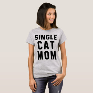 Solteiro de Camiseta Tumblr Cat Mãe