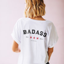 Solteiro MOM BADASS Moderno Forte Camiseta Mulhere