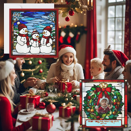 Solteiro Poinsettias Faux Vidro Mantido