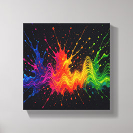 Som de Cores de Explosão de Música Canvas Wall Art