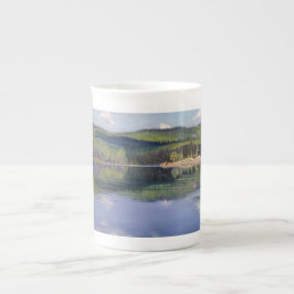 Sombra da ilha e da nuvem - caneca da porcelana de