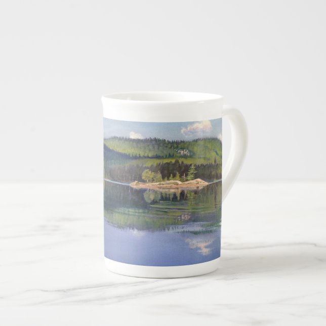 Sombra da ilha e da nuvem - caneca de China de (Frente Esquerda)