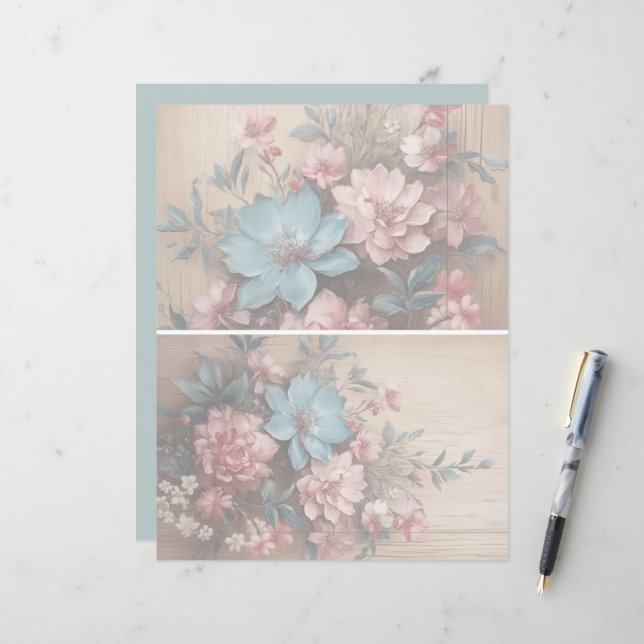 Sombra de flores Fundo de luz suave (Frente/Verso In Situ)