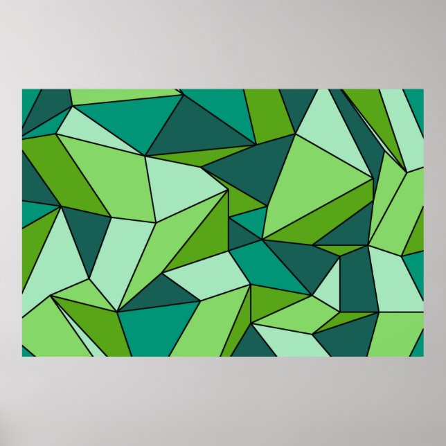 Sombras de Impressão Verde Extra Grande (Frente)