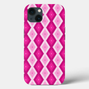 Sombras do padrão diamante fuchsia iPhone Case-Mat
