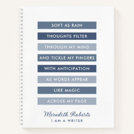 Sombras do Poema Azul para Escritores Personalizad