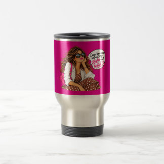 Sombras & Lábios | Caneca de Viagem Rosa Vibrante