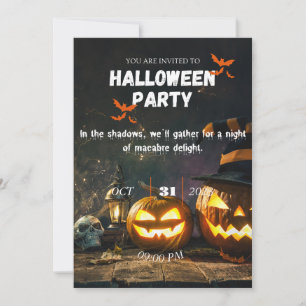 Sombras Macabras - Convite para Reunião Assombrada
