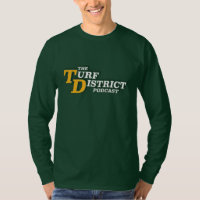 Sombreado direito da camiseta verde de manga longa
