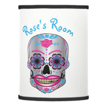 Sombreamento da Lâmpada de Caveira do Rosa de Text