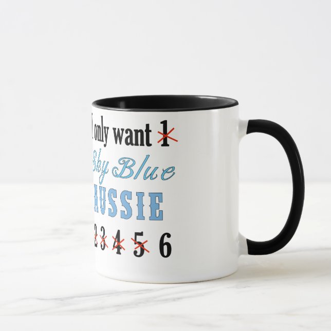 Somente 1 caneca do Aussie dos azul-céu (Direita)